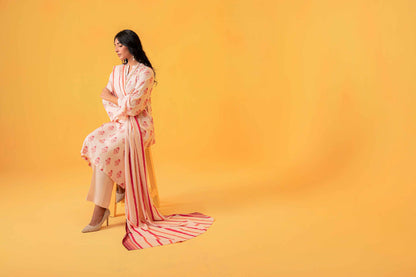 Nishat Linen - 3 Piece - Printed Loose Fabric - 42304010