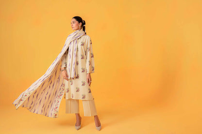 Nishat Linen - 3 Piece - Printed Loose Fabric - 42304011