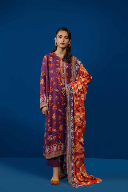 Nishat Linen - 3 Piece - Printed Loose Fabric - 42304012