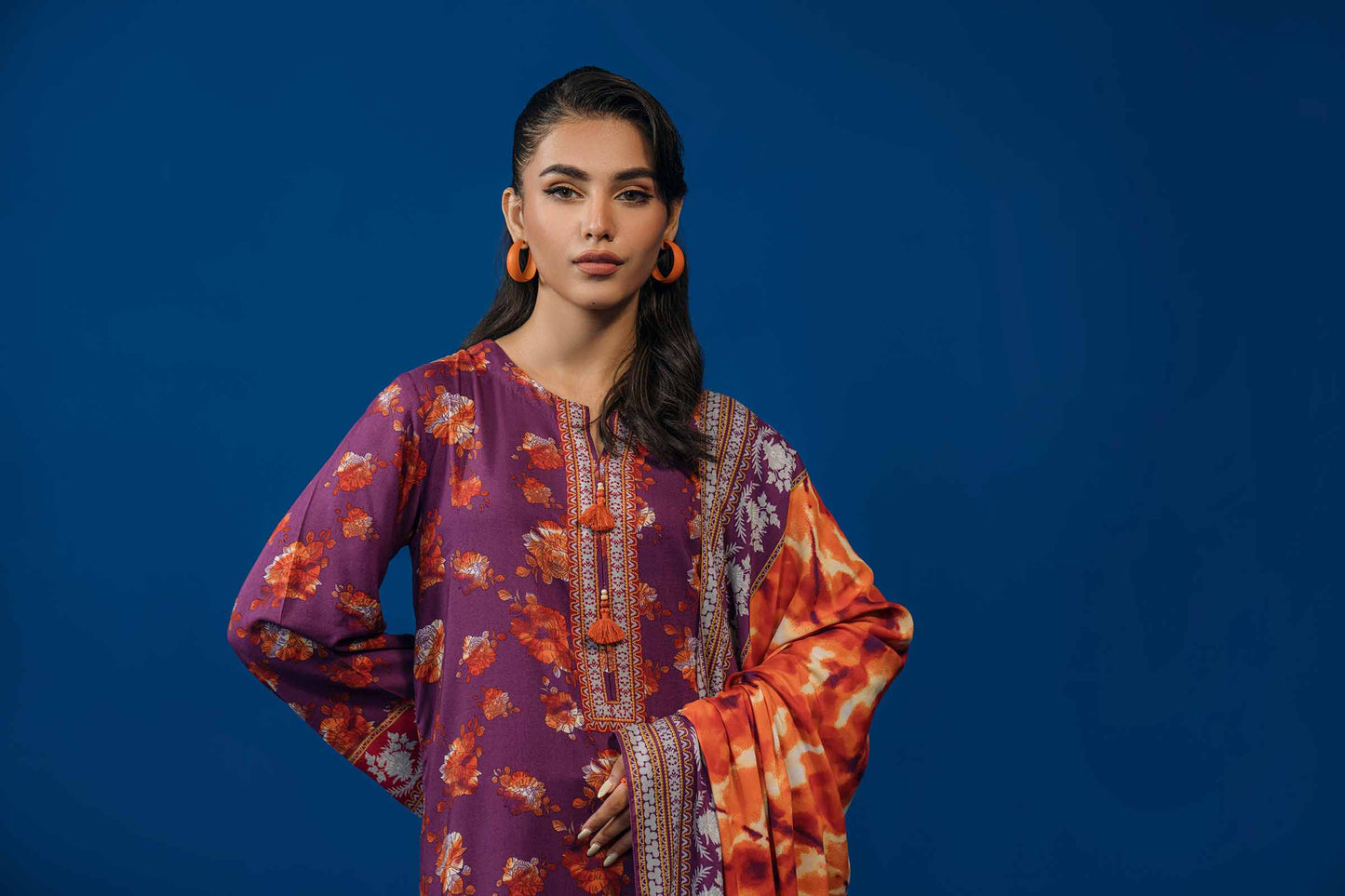 Nishat Linen - 3 Piece - Printed Loose Fabric - 42304012
