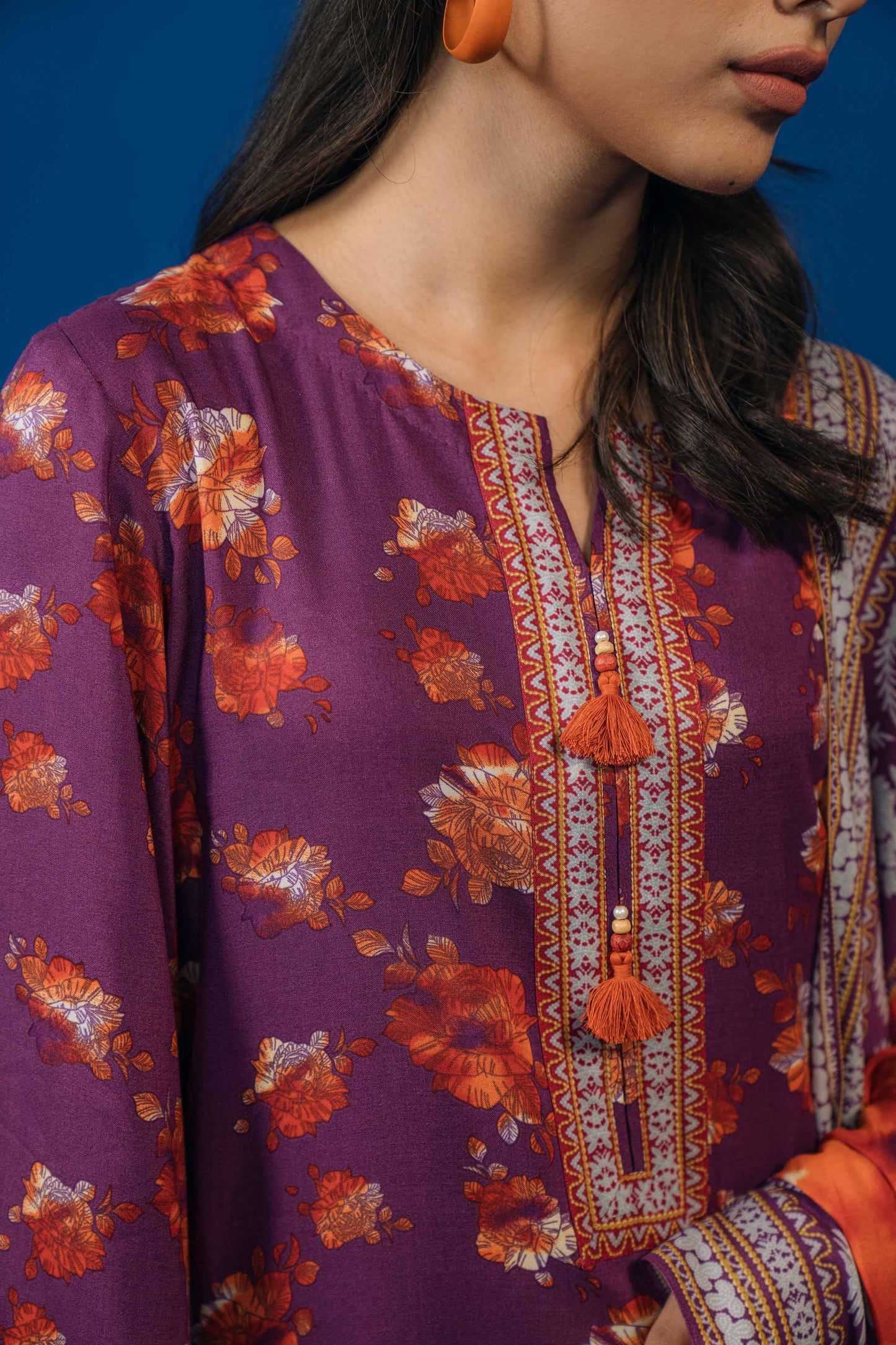 Nishat Linen - 3 Piece - Printed Loose Fabric - 42304012