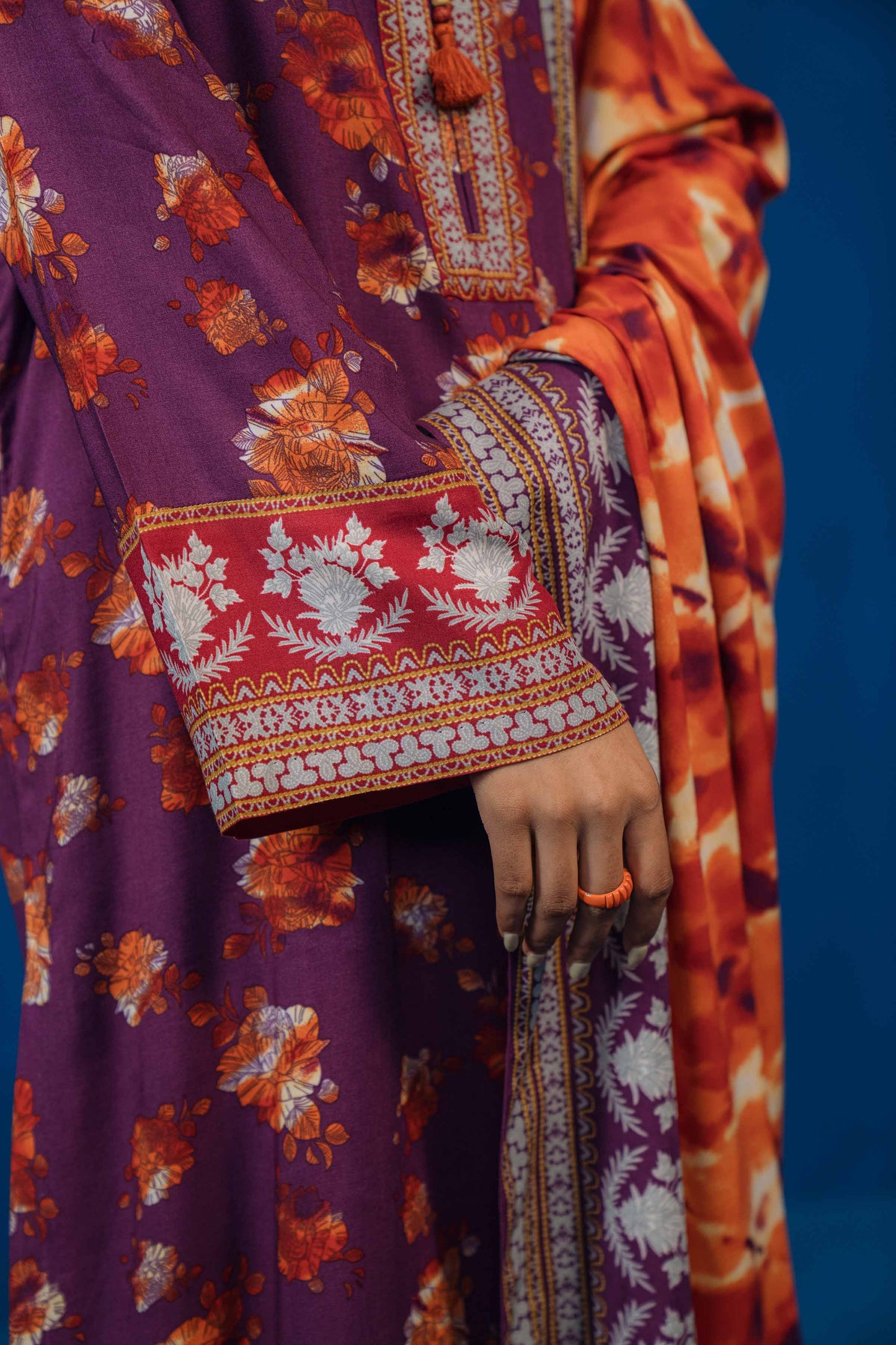 Nishat Linen - 3 Piece - Printed Loose Fabric - 42304012