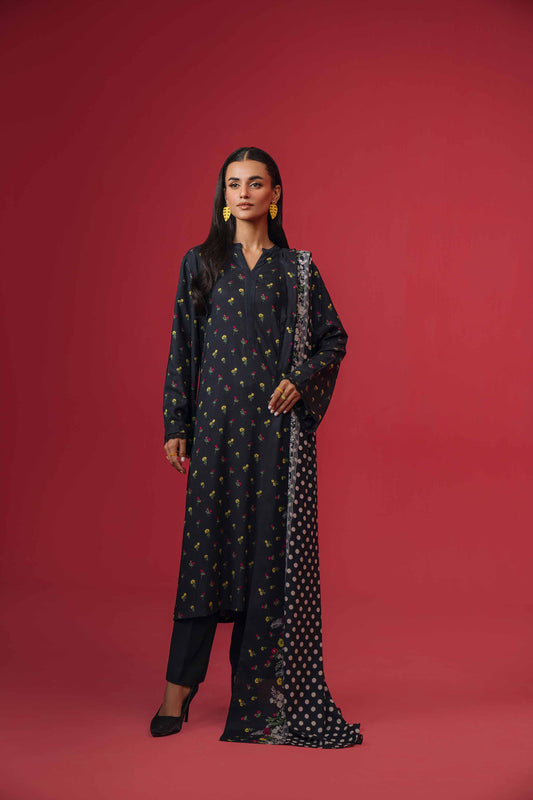 Nishat Linen - 3 Piece - Printed Loose Fabric - 42304013