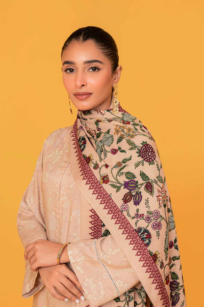 Nishat Linen - 3 Piece - Printed Loose Fabric - 42304014