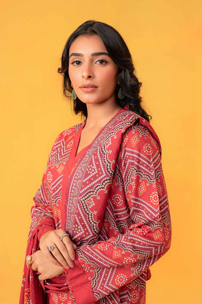 Nishat Linen - 3 Piece - Printed Loose Fabric - 42304015