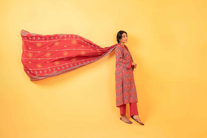 Nishat Linen - 3 Piece - Printed Loose Fabric - 42304015