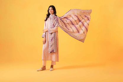 Nishat Linen - 3 Piece - Printed Loose Fabric - 42304016