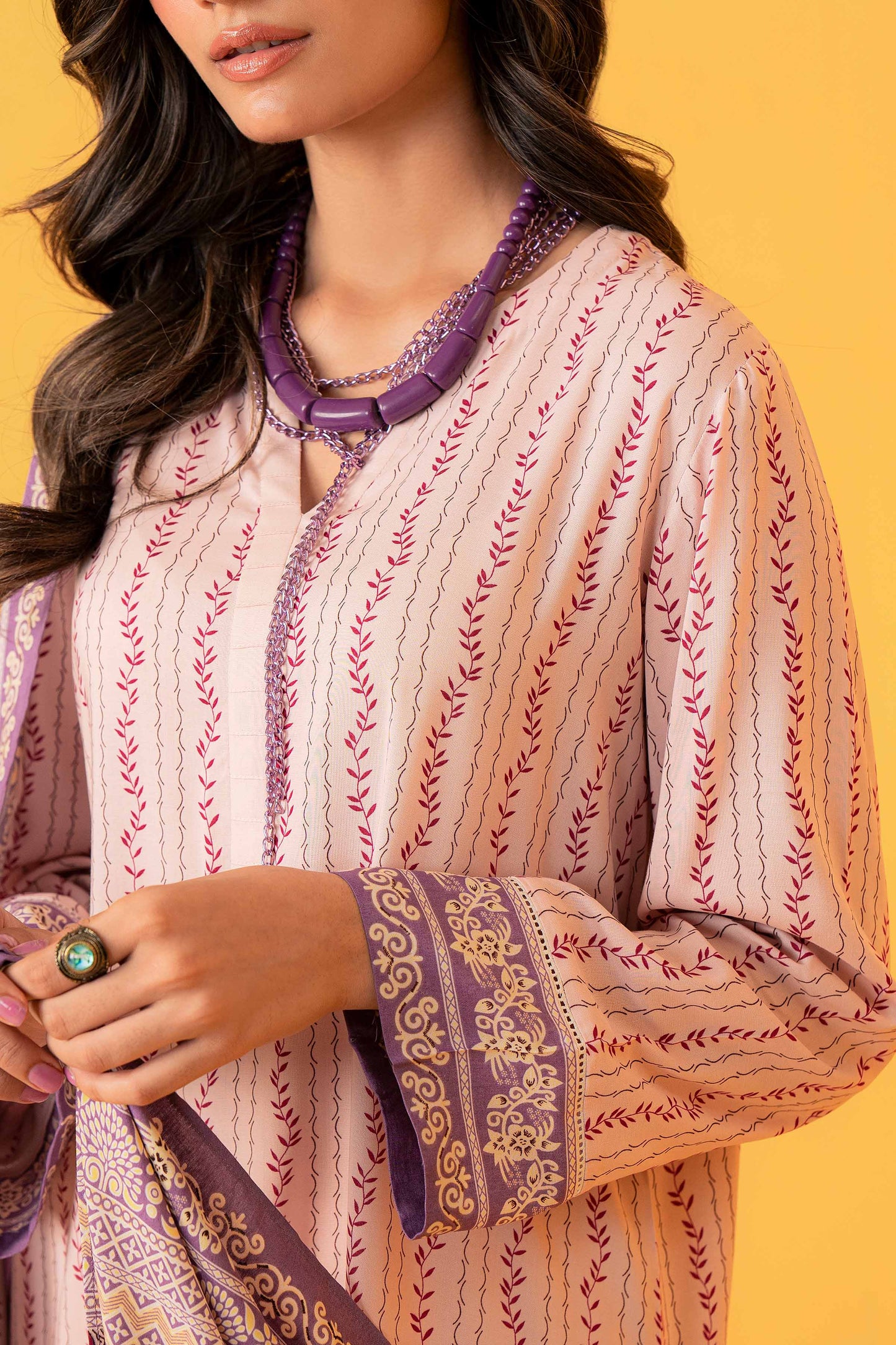 Nishat Linen - 3 Piece - Printed Loose Fabric - 42304016