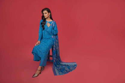 Nishat Linen - 3 Piece - Printed Loose Fabric - 42304017