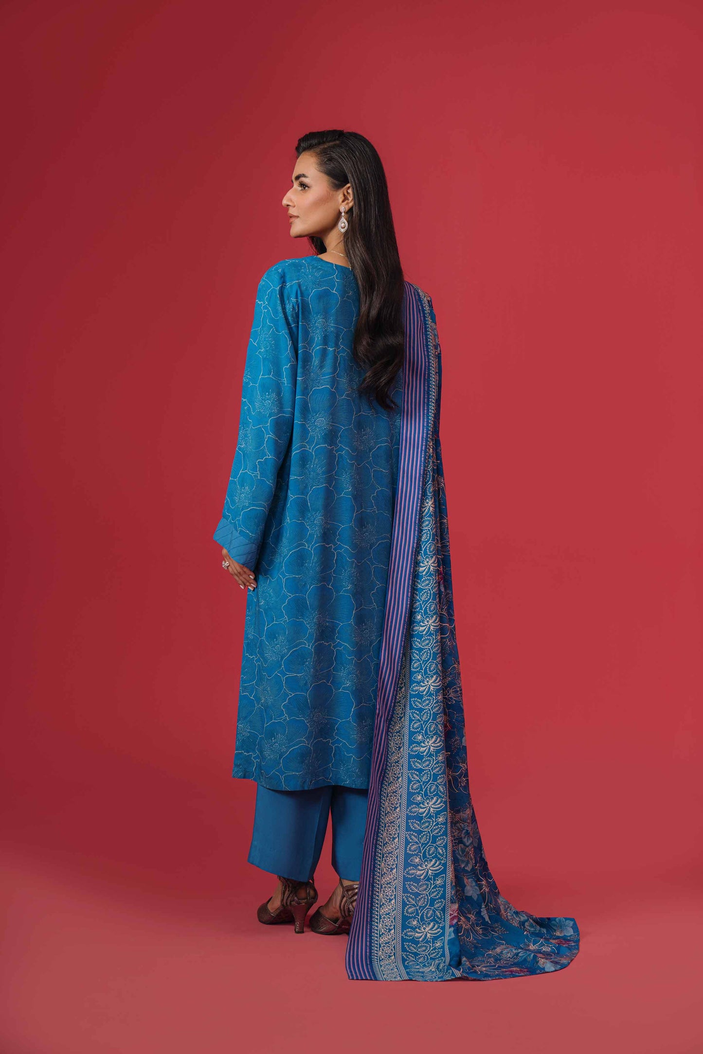 Nishat Linen - 3 Piece - Printed Loose Fabric - 42304017