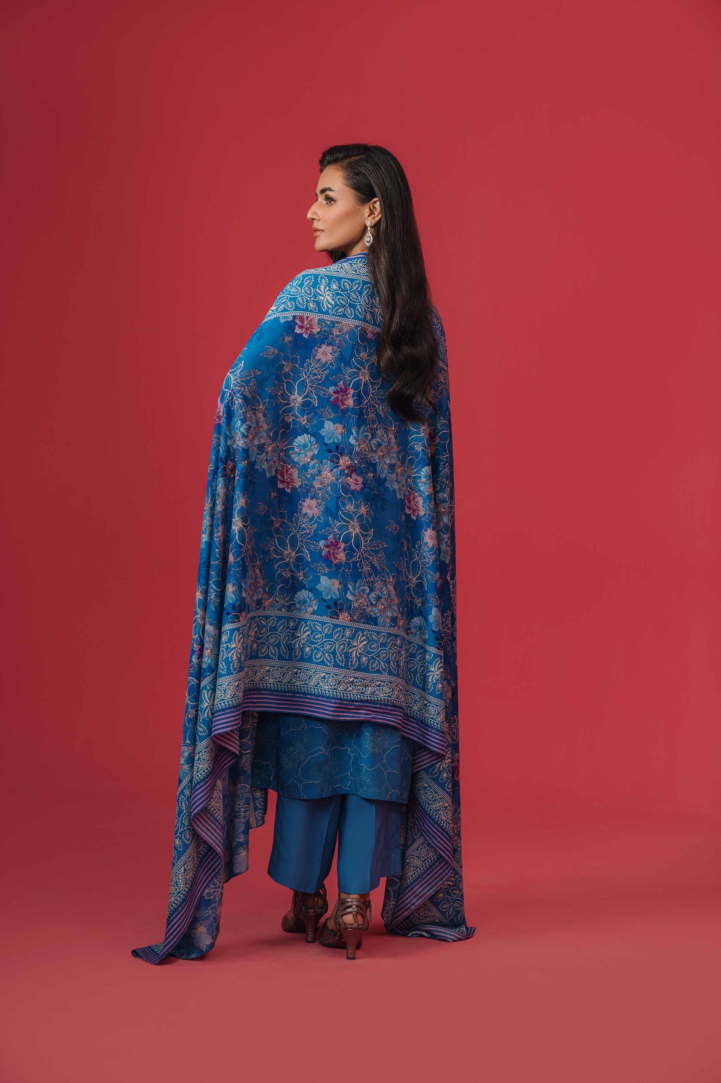 Nishat Linen - 3 Piece - Printed Loose Fabric - 42304017