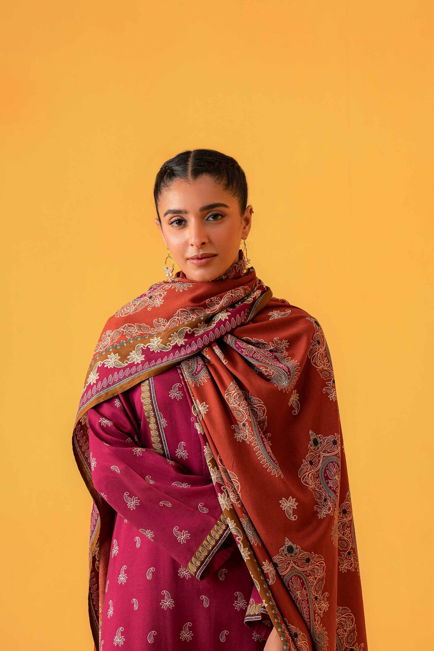 Nishat Linen - 3 Piece - Printed Loose Fabric - 42304018
