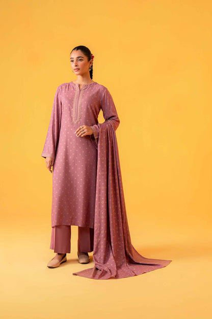 Nishat Linen - 3 Piece - Printed Loose Fabric - 42304019