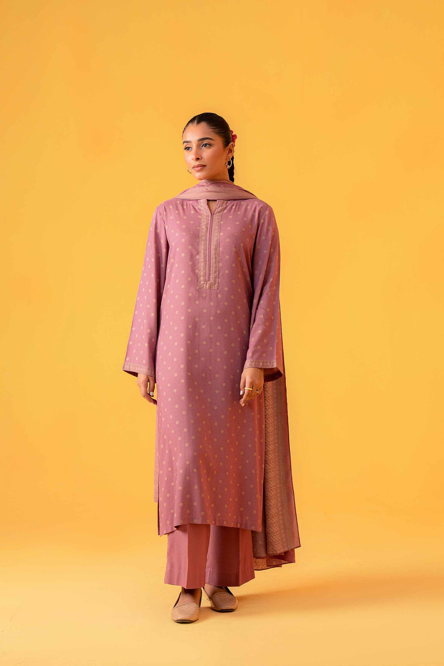 Nishat Linen - 3 Piece - Printed Loose Fabric - 42304019