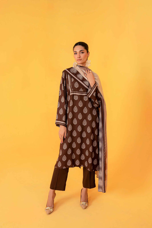 Nishat Linen - 3 Piece - Printed Loose Fabric - 42304020