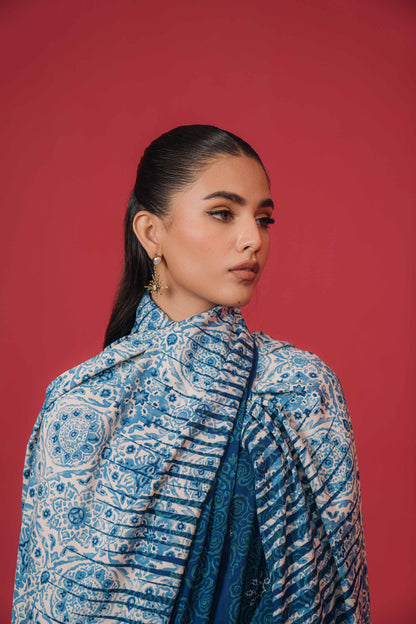 Nishat Linen - 3 Piece - Printed Loose Fabric - 42304022
