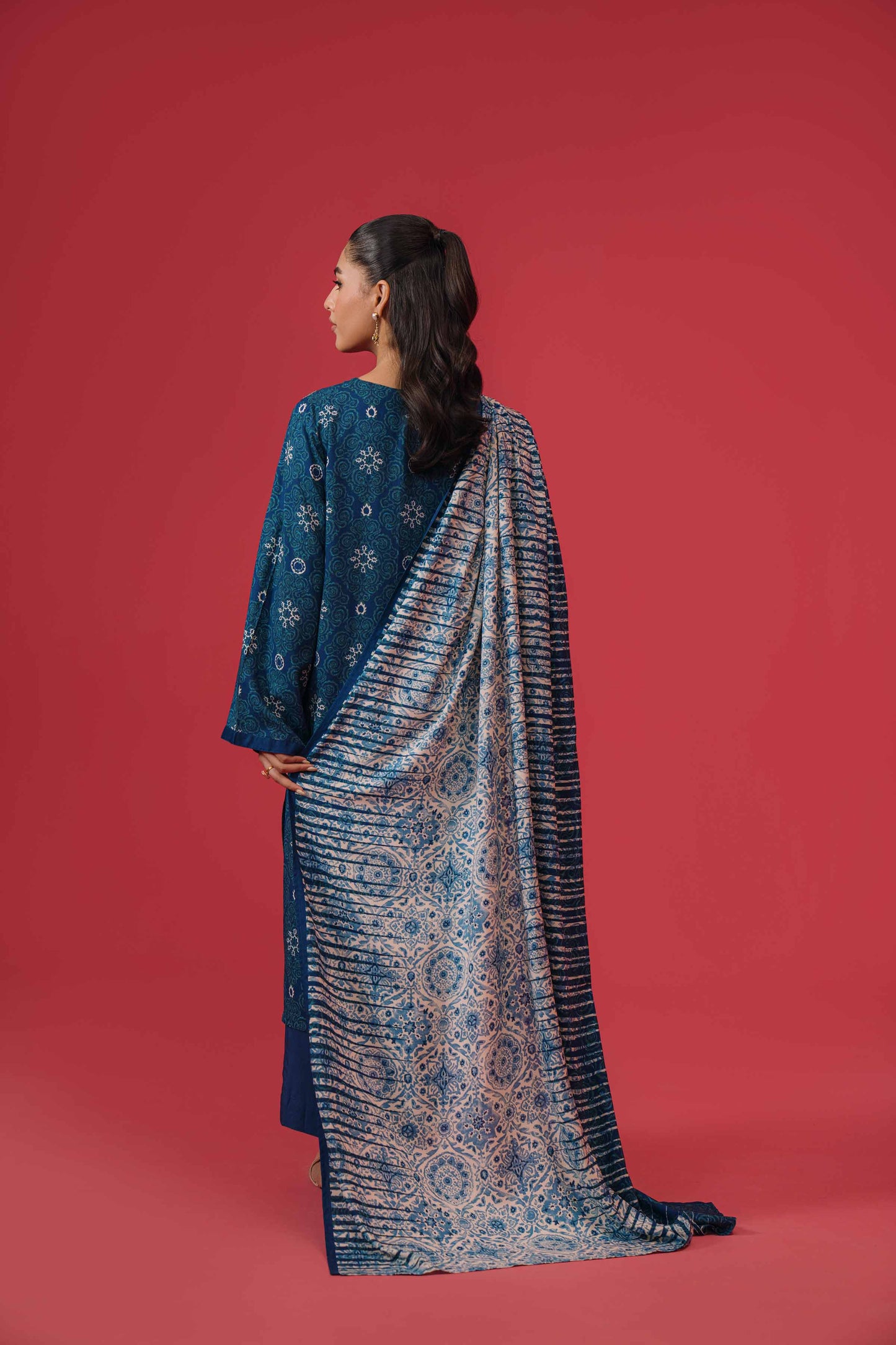 Nishat Linen - 3 Piece - Printed Loose Fabric - 42304022