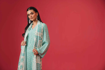 Nishat Linen - 3 Piece - Printed Loose Fabric - 42304023