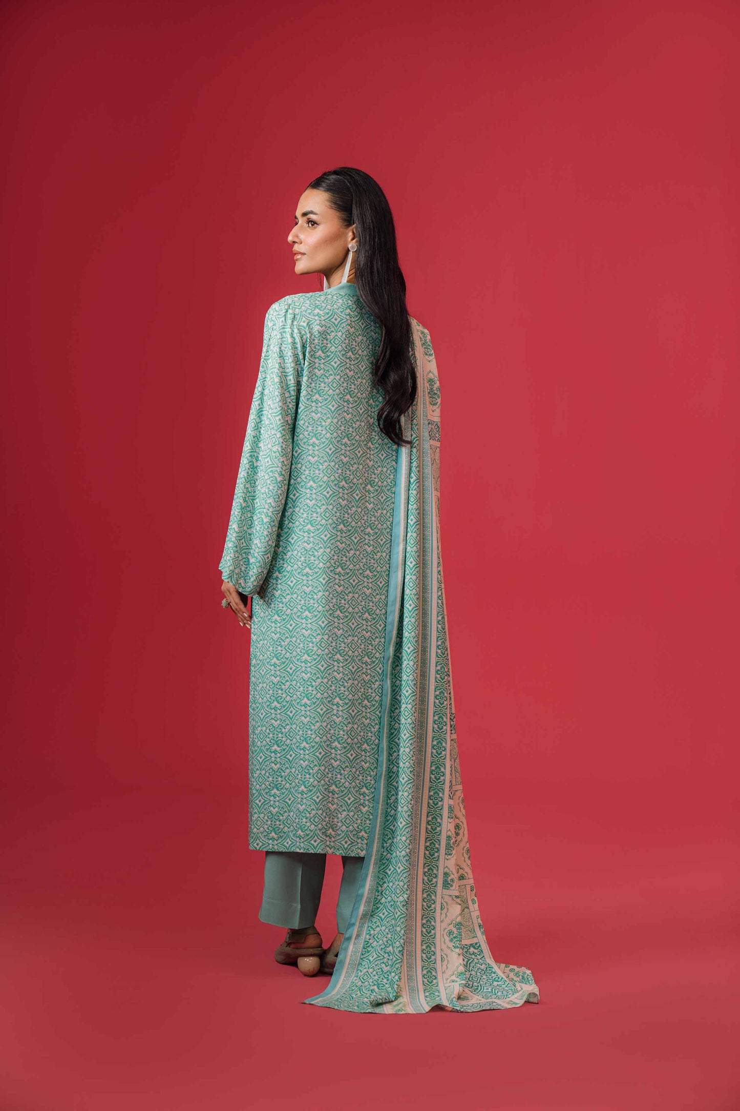 Nishat Linen - 3 Piece - Printed Loose Fabric - 42304023