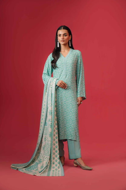 Nishat Linen - 3 Piece - Printed Loose Fabric - 42304023