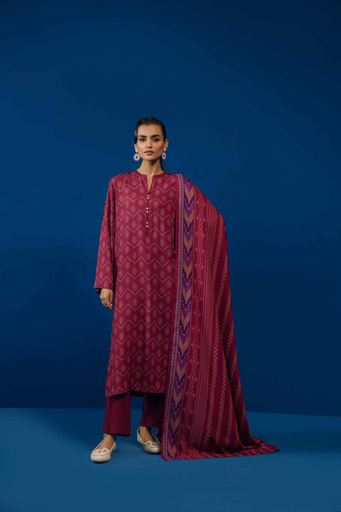 Nishat Linen - 3 Piece - Printed Loose Fabric - 42304024