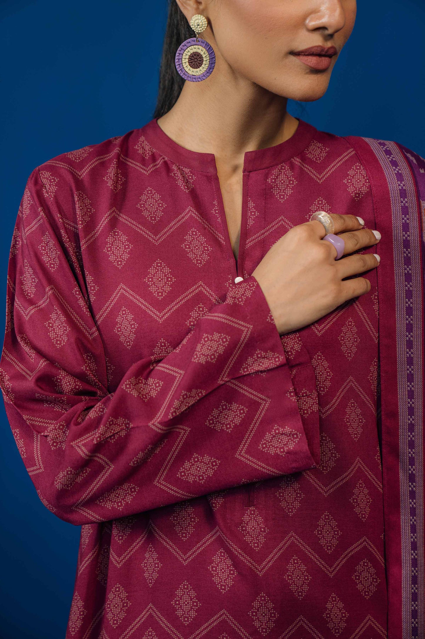 Nishat Linen - 3 Piece - Printed Loose Fabric - 42304024