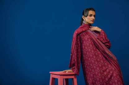 Nishat Linen - 3 Piece - Printed Loose Fabric - 42304024