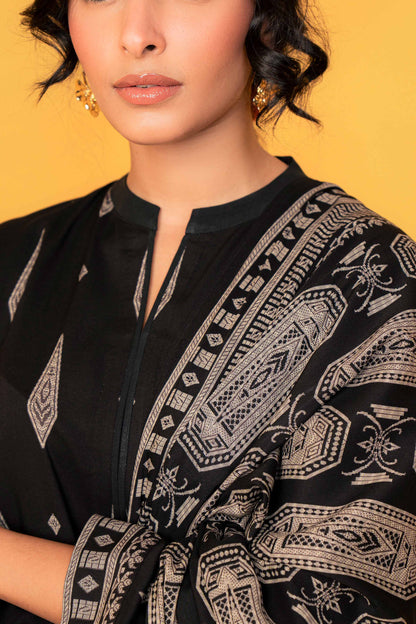 Nishat Linen - 3 Piece - Printed Loose Fabric - 42304025