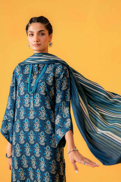 Nishat Linen - 3 Piece - Printed Loose Fabric - 42304028