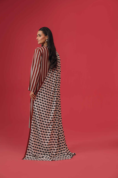 Nishat Linen - 3 Piece - Printed Loose Fabric - 42304032