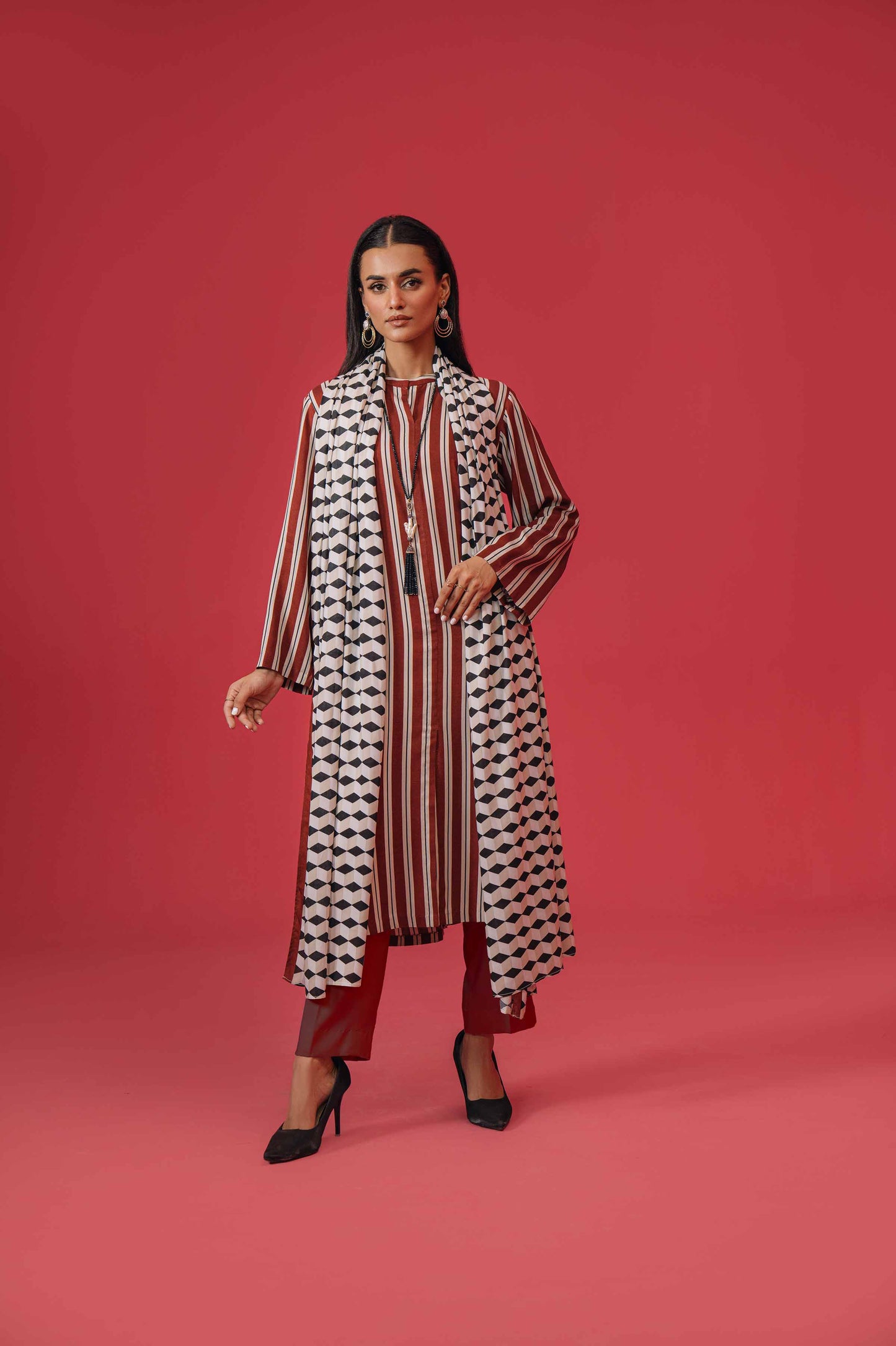 Nishat Linen - 3 Piece - Printed Loose Fabric - 42304032