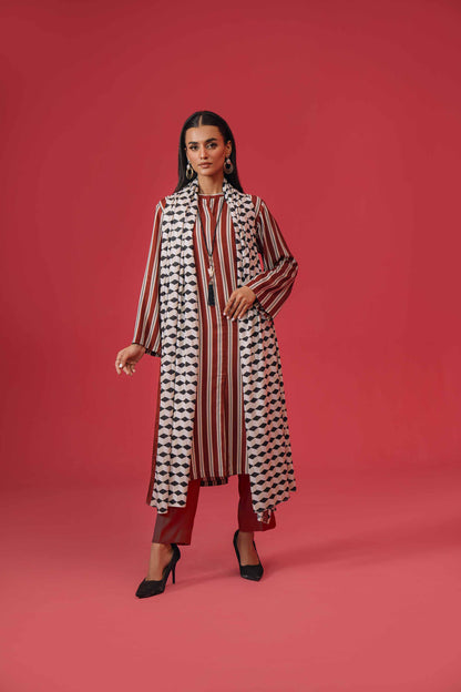 Nishat Linen - 3 Piece - Printed Loose Fabric - 42304032