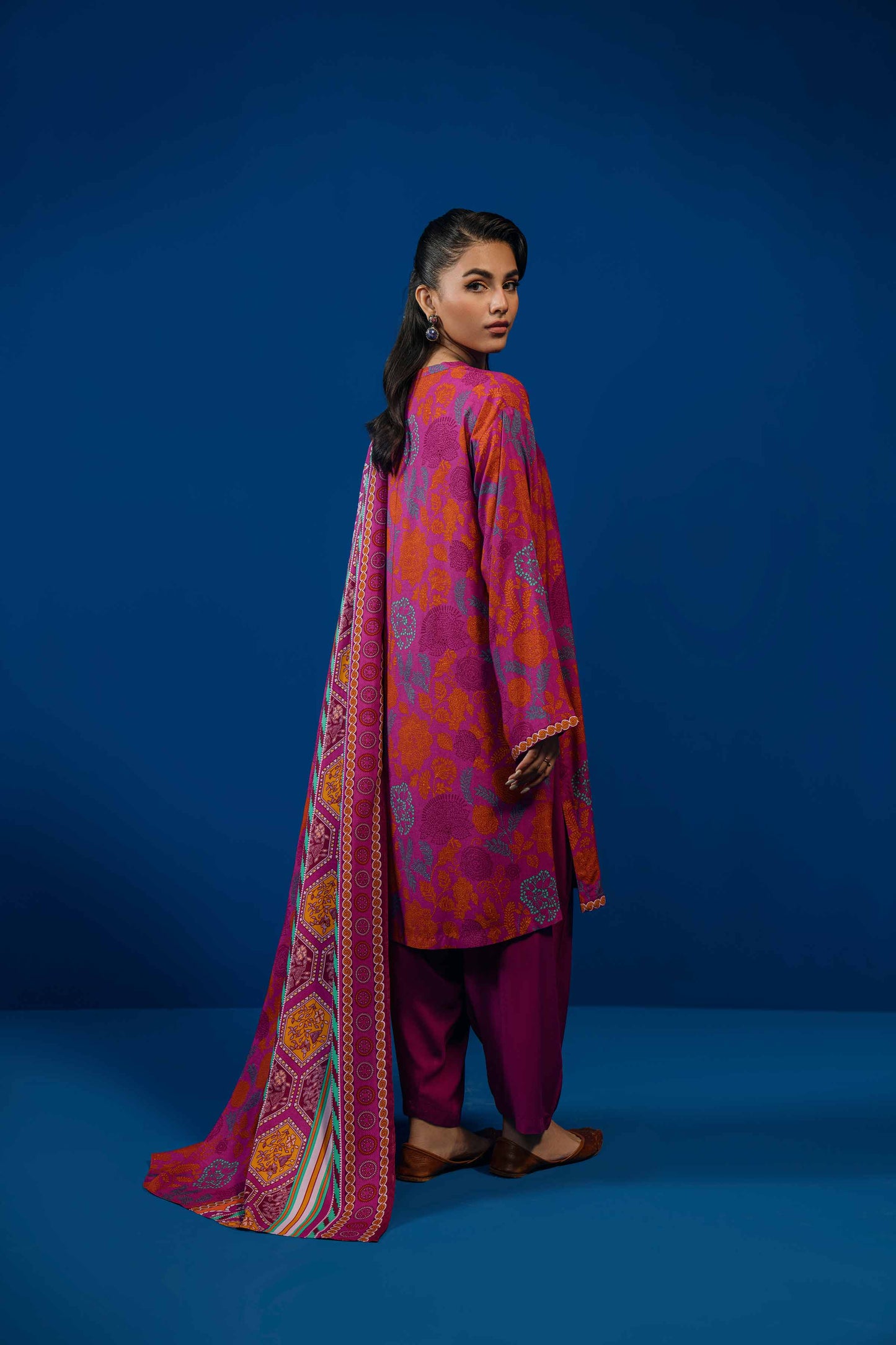 Nishat Linen - 3 Piece - Printed Loose Fabric - 42304034