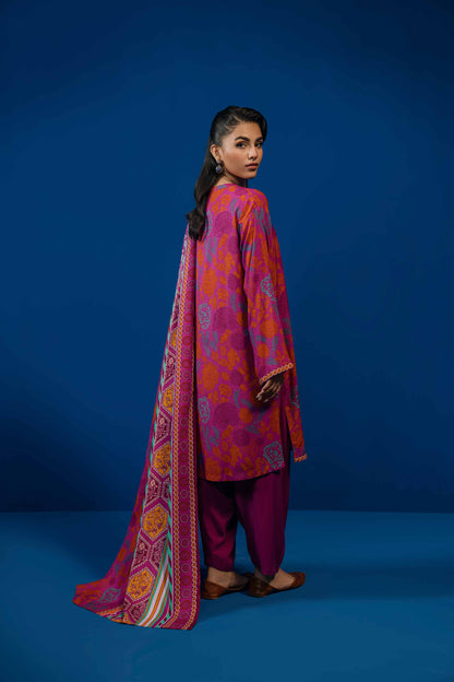 Nishat Linen - 3 Piece - Printed Loose Fabric - 42304034