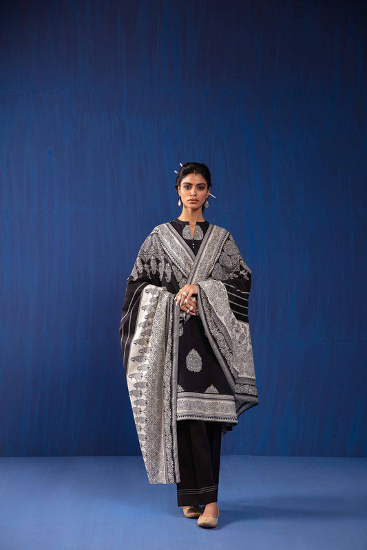 Nishat Linen - 3 Piece - Printed Loose Fabric - 42304035