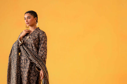 Nishat Linen - 3 Piece - Printed Loose Fabric - 42304037