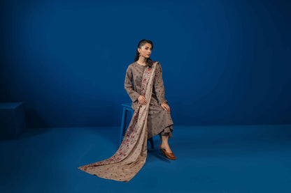 Nishat Linen - 3 Piece - Printed Loose Fabric - 42304038
