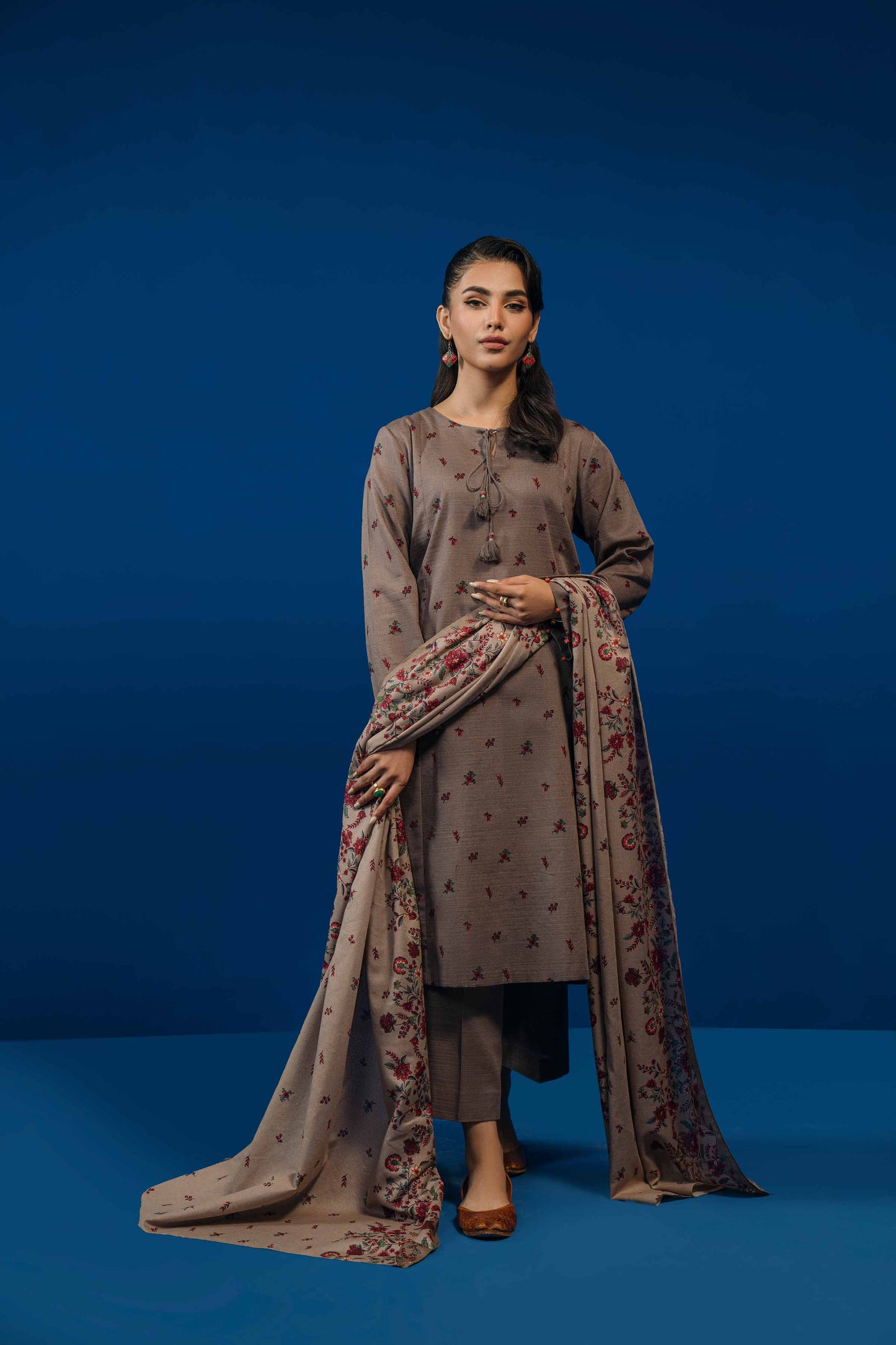 Nishat Linen - 3 Piece - Printed Loose Fabric - 42304038