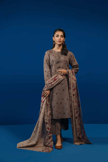 Nishat Linen - 3 Piece - Printed Loose Fabric - 42304038