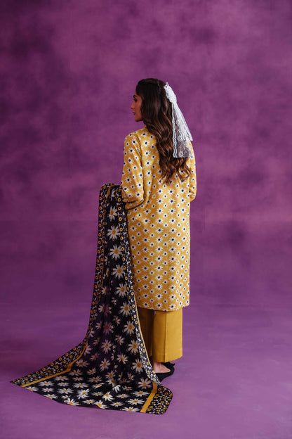 Nishat Linen - 3 Piece - Printed Loose Fabric - 42304039