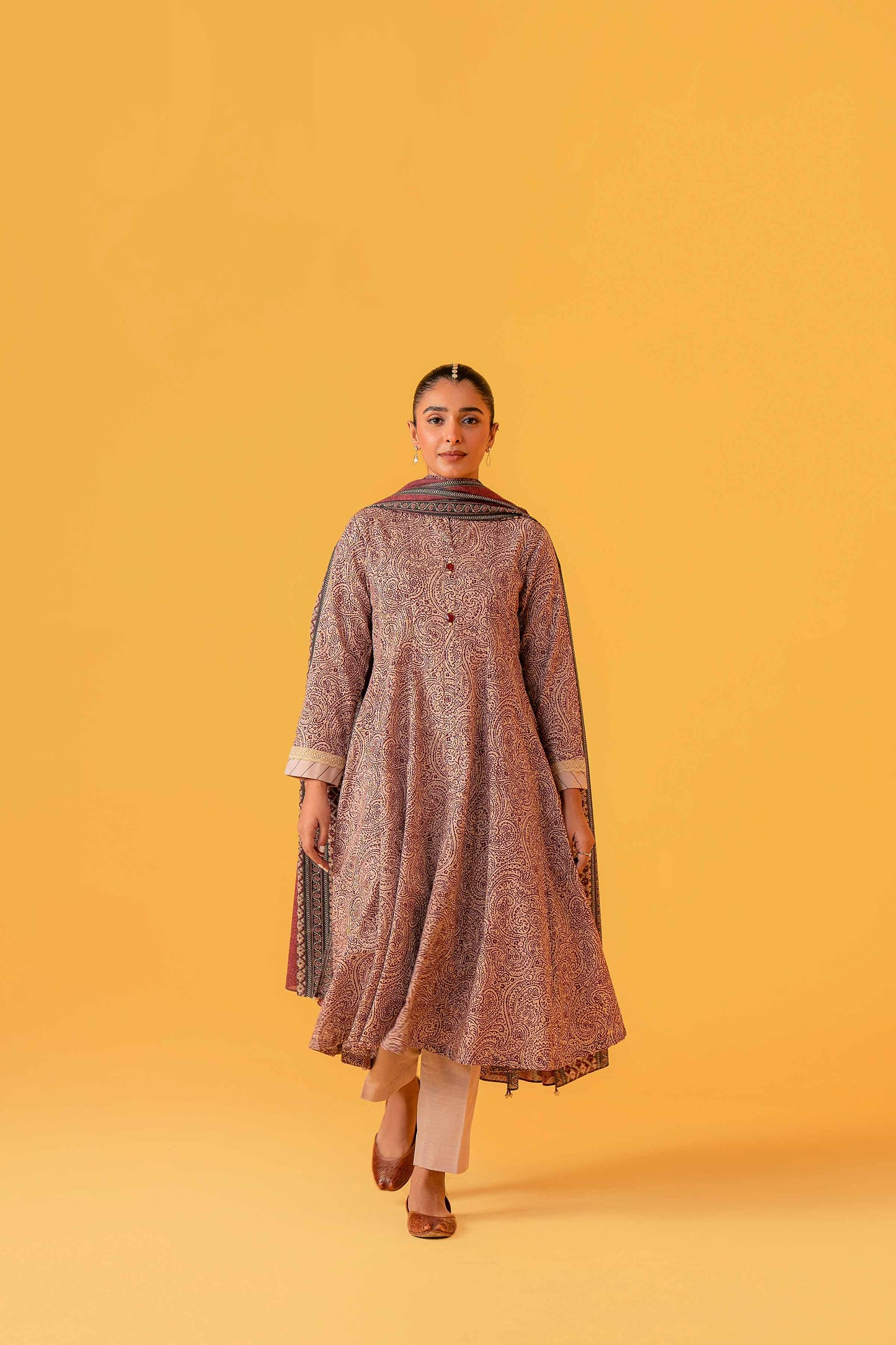 Nishat Linen - 3 Piece - Printed Loose Fabric - 42304040