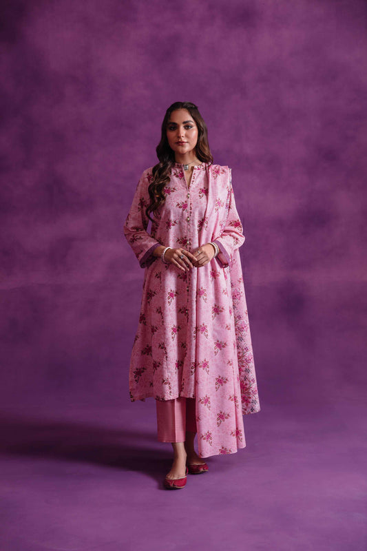 Nishat Linen - 3 Piece - Printed Loose Fabric - 42304041