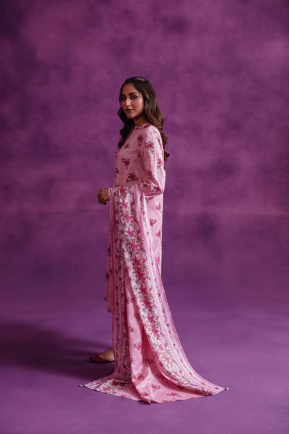 Nishat Linen - 3 Piece - Printed Loose Fabric - 42304041