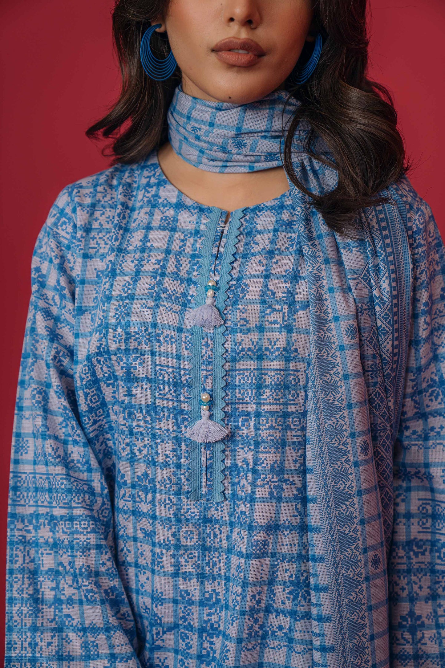 Nishat Linen - 3 Piece - Printed Loose Fabric - 42304042