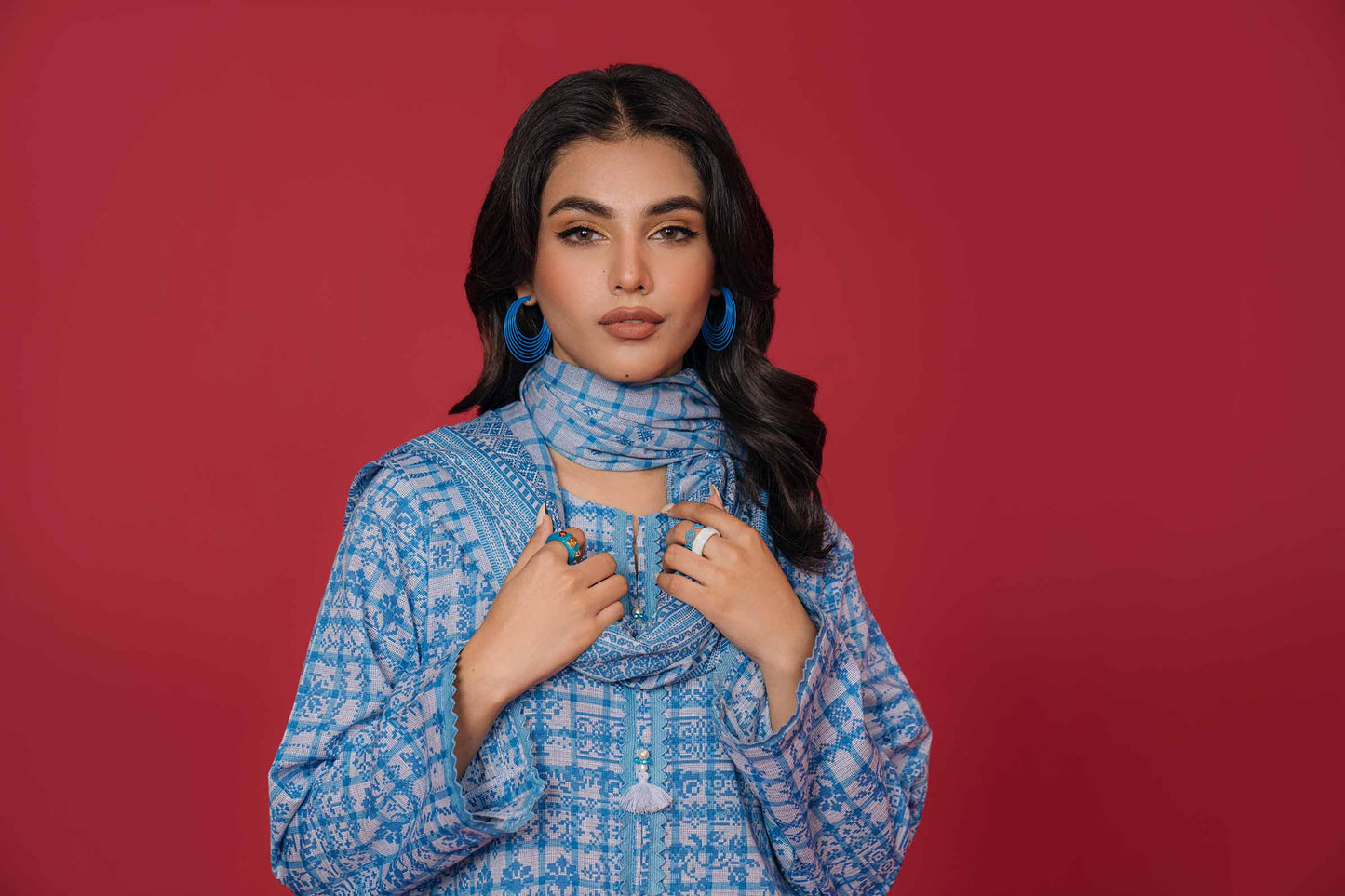 Nishat Linen - 3 Piece - Printed Loose Fabric - 42304042