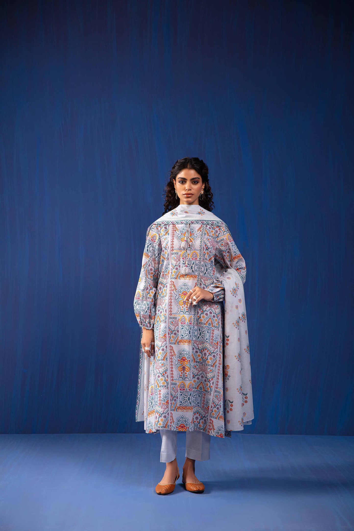 Nishat Linen - 3 Piece - Printed Loose Fabric - 42304044