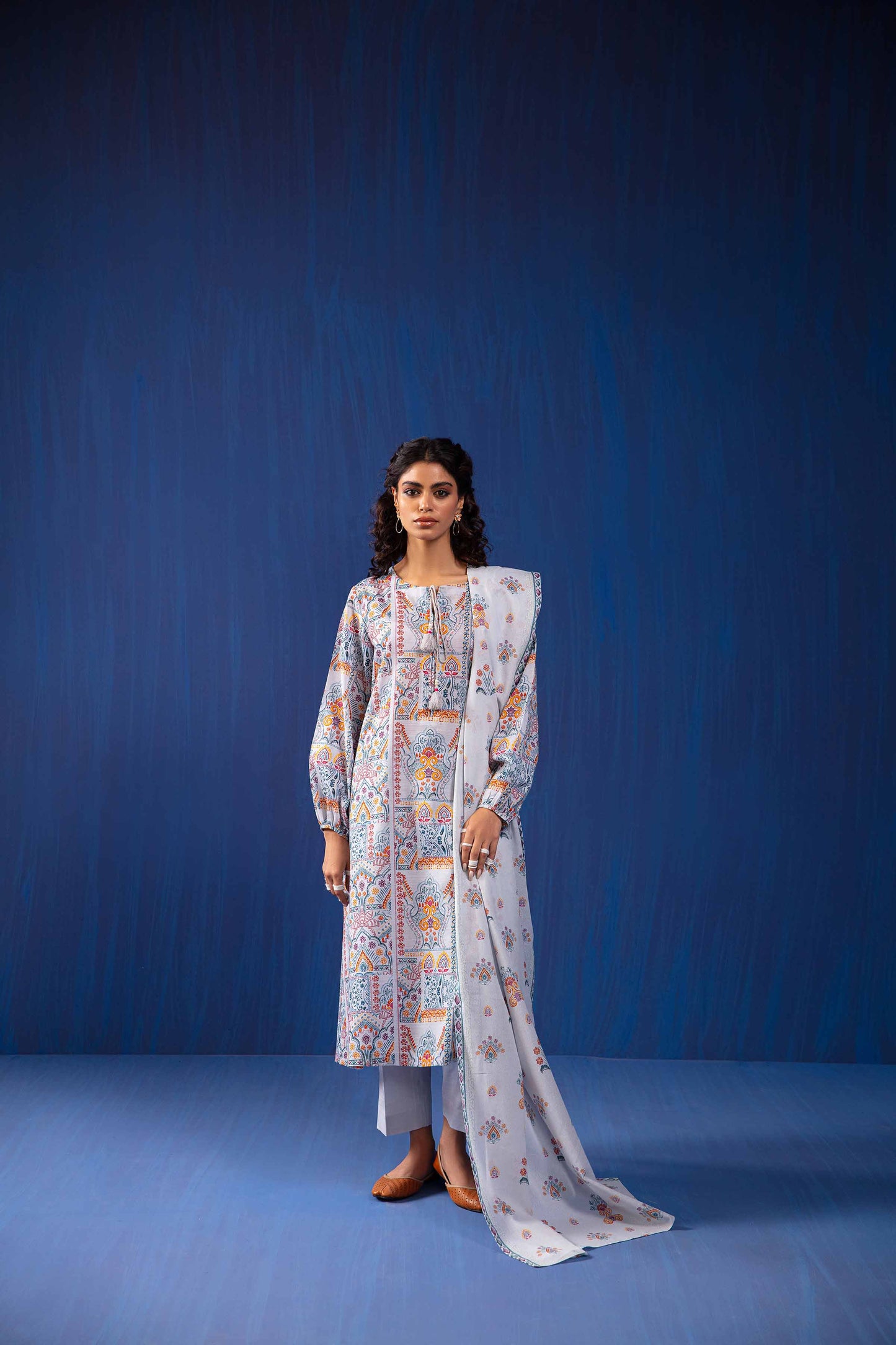 Nishat Linen - 3 Piece - Printed Loose Fabric - 42304044