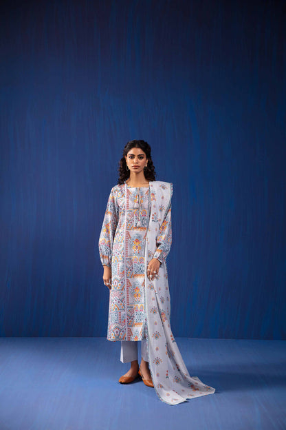 Nishat Linen - 3 Piece - Printed Loose Fabric - 42304044