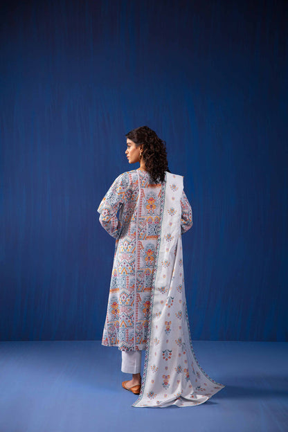 Nishat Linen - 3 Piece - Printed Loose Fabric - 42304044