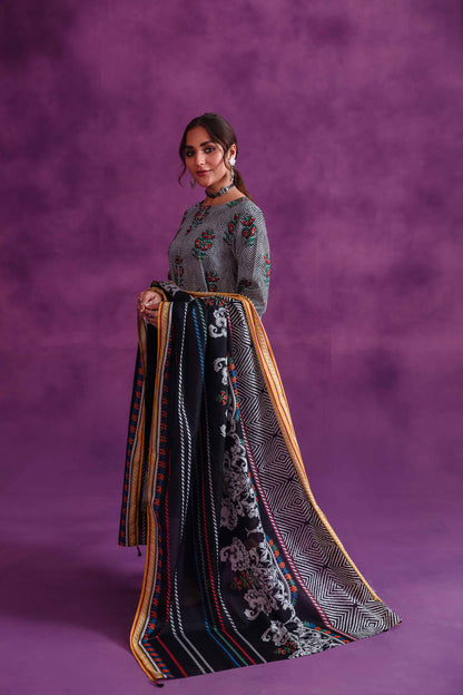 Nishat Linen - 3 Piece - Printed Loose Fabric - 42304045